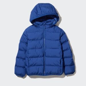 Uniqlo Pufftech Hooded Lightweight Packable Jacket Blue Size 13Y
